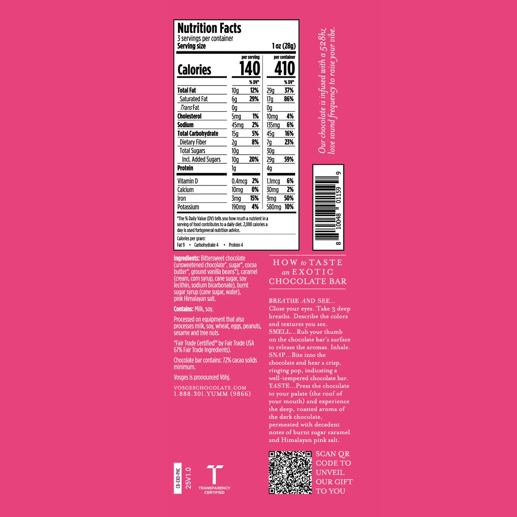 Pink Himalayan Crystal Salt Caramel Chocolate Bar - Image 5